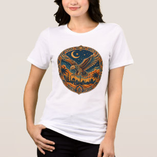 T-shirt En Tri-matière Art du désert de la lune du faucon arabe