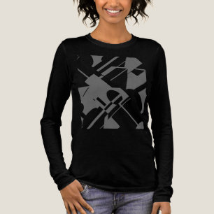 T-shirt En Tri-matière Art géométrique diagonal noir de charbon MCM inspi