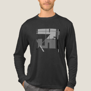 T-shirt En Tri-matière Art géométrique d'inspiration MCM gris noir Abstra