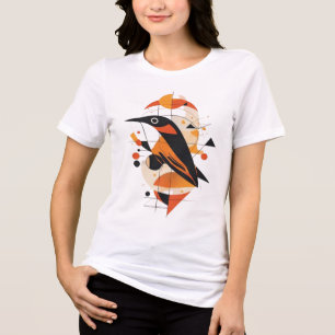 T-shirt En Tri-matière Art Graphique Oiseau Abstrait Géométrique - Modern