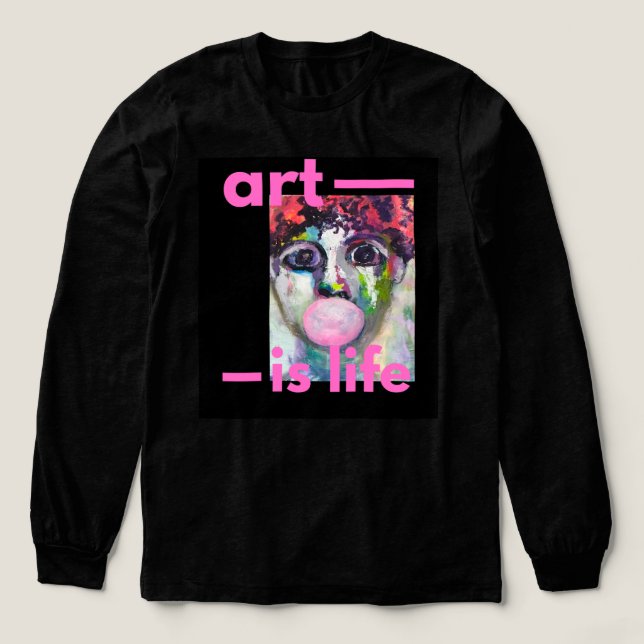 T-SHIRT  EN TRI-MATIÈRE ART IS LIFE - ART T SHIRT (Motif devant)
