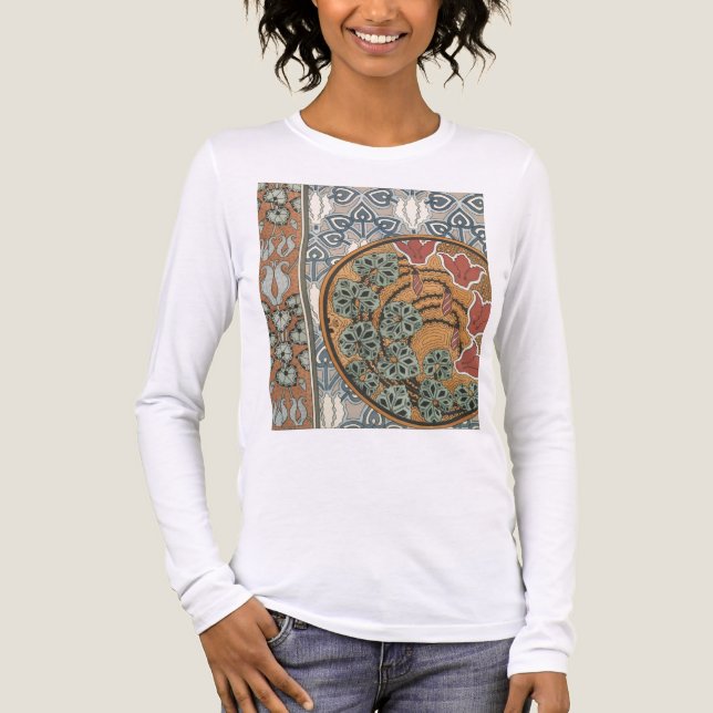 T-shirt En Tri-matière Art nouveau Cyclamen floral Eugene Grasset elegant (Recto)