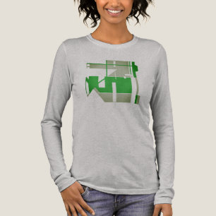 T-shirt En Tri-matière Art tribal géométrique vert clair et lumineux Abst