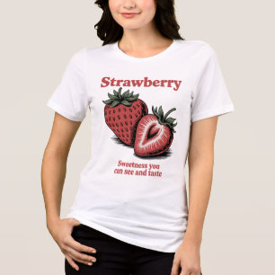 T-shirt En Tri-matière Art Vintage fraise - Douceur Vous Pouvez Goûter