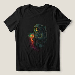 T-shirt En Tri-matière Astronaute tenant une spirale cosmique