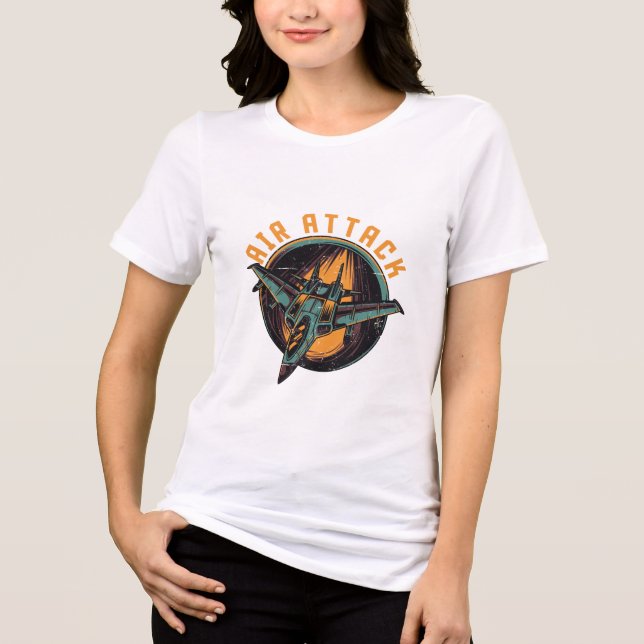 T-SHIRT  EN TRI-MATIÈRE ATTAQUE AÉRIENNE (Recto)