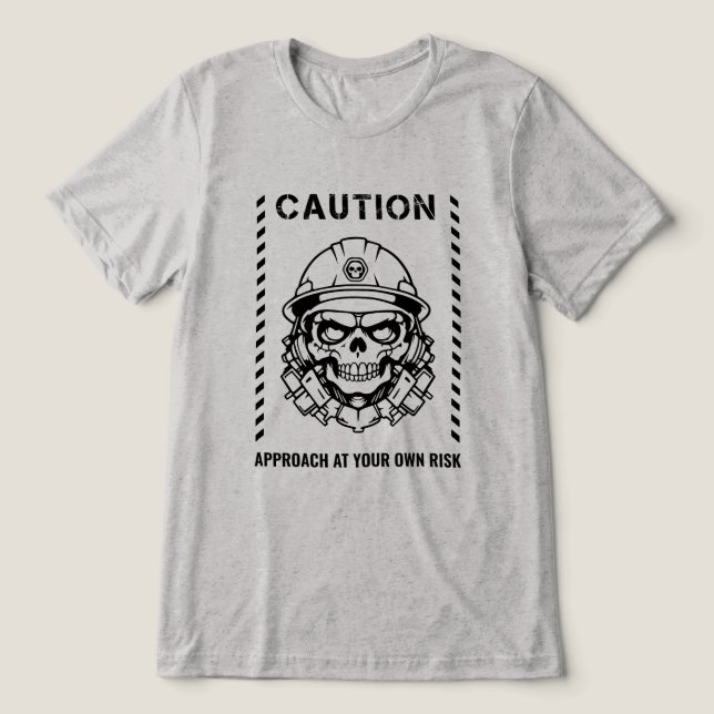 T-shirt En Tri-matière Attention - Approche à vos risques (Design Recto)