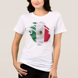 T-shirt En Tri-matière Autocollant rond classique du drapeau déchiré du M