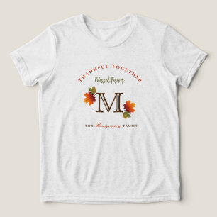 T-shirt En Tri-matière Automne/Automne Feuilles Famille Monogramme Action