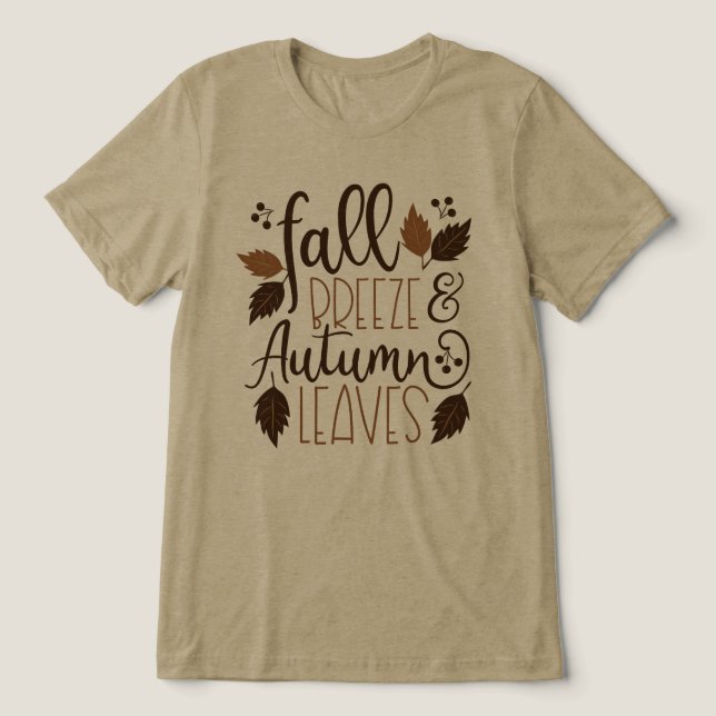 T-shirt En Tri-matière Automne Breeze Feuilles d'automne (Design Recto)