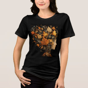 T-shirt En Tri-matière AutomneFille Automne Quitte Tee, Boho Automne Amat