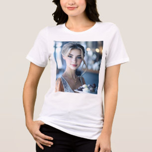 T-SHIRT  EN TRI-MATIÈRE AUTRICHE - J'AIME L'AUTRICHE - PRALINES