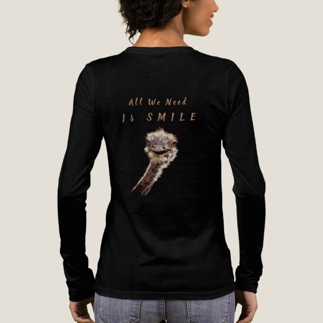 T-shirt En Tri-matière Autruche Drôle (Verso)
