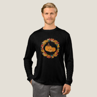T-shirt En Tri-matière Autumn Pumpkin Family Wreath