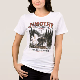 T-shirt En Tri-matière Aventure de forêt de faune vintage de Jimothy Racc