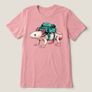 T-shirt En Tri-matière Aventure de randonnée avec sac à dos Axolotl