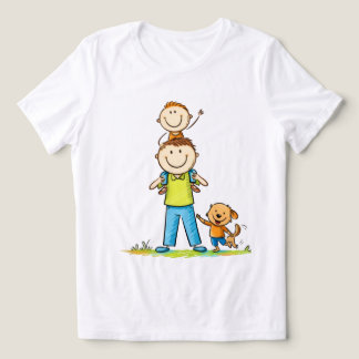 T-shirt En Tri-matière Aventure en famille avec T‑Shirt minimaliste Tri-B