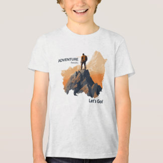 T-shirt En Tri-matière Aventure Randonnée, Adventure Await, Let’s Go !
