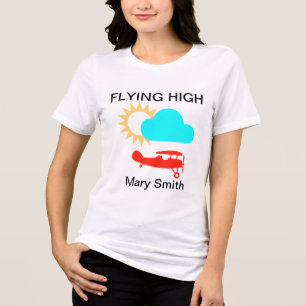 T-shirt En Tri-matière Avion, soleil, ciel