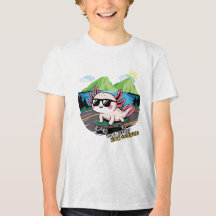 Axolotl chevauchant un skateboard