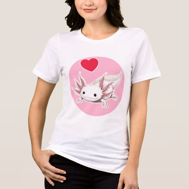 T-shirt En Tri-matière Axolotl Mignon  (Recto)