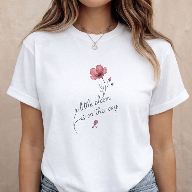 T-shirt En Tri-matière Baby Announcement Floral Bloom Pregnancy Reveal (Créateur téléchargé)