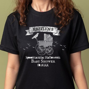 T-shirt En Tri-matière Baby shower d'Halloween vintage