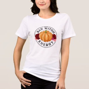 T-shirt En Tri-matière Bad Witch Energy - amusant citrouille rose Hallowe