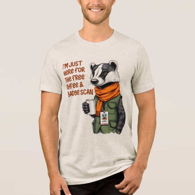 T-shirt En Tri-matière Badger de café (Recto)