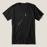 Baguette magique avec étoiles & étincelles en blan