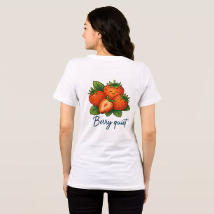 T-shirt En Tri-matière Baie Tranquille Mignon Pun Fraise Fruit Drôle