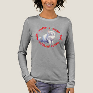 T-shirt En Tri-matière Baisers et baisers, chat Angora turc