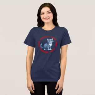 T-shirt En Tri-matière Baisers et baisers, chat bleu russe