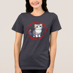 T-shirt En Tri-matière Baisers et baisers, Scottish fold cat