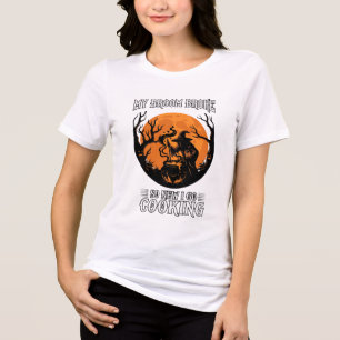 T-shirt En Tri-matière Balai Brisé Cuisine Sorcière Chaudron Pleine Lune