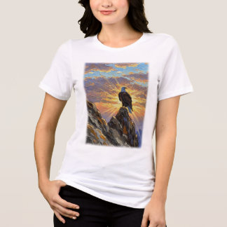 T-shirt En Tri-matière Bald Eagle on Mountain Peak at Sunrise – Patriotic