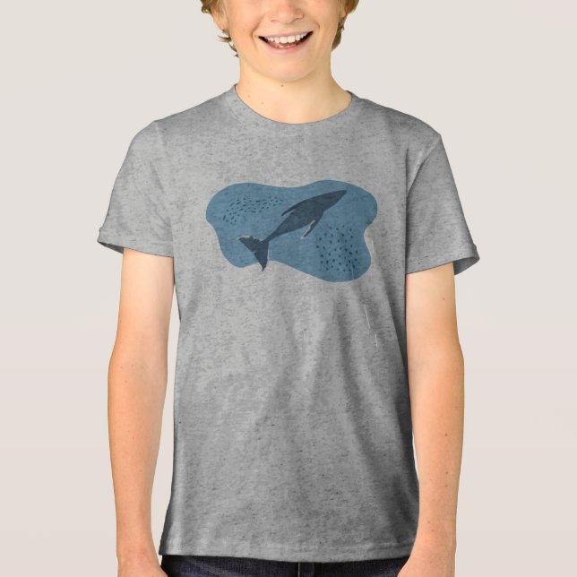 T-shirt En Tri-matière Baleine mignonne (Recto)
