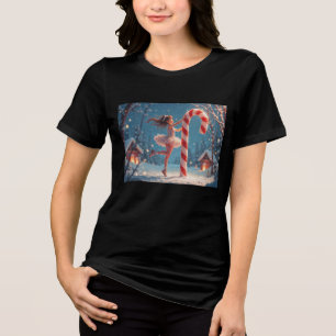 T-shirt En Tri-matière Ballerina Anime Fille et Sucre de canne Noël