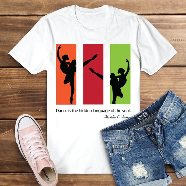T-shirt En Tri-matière Ballerina Silhouettes Danse (Créateur téléchargé)