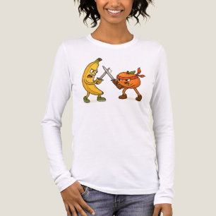 T-shirt En Tri-matière Banana vs Ninja Orange - Bataille épique de fruits