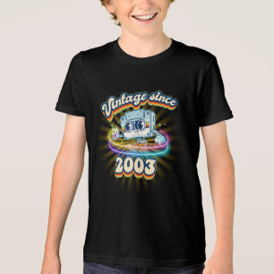 T-shirt En Tri-matière Bande de cassette vintage 2003 Retro 22e anniversa