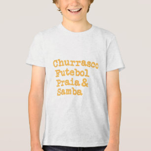 T-shirt En Tri-matière Barbecue Brésil Brésil Brasil Churrasco Fut
