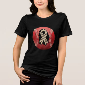 T-shirt En Tri-matière Baseball de sensibilisation au cancer
