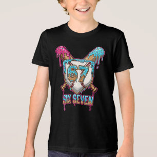 T-shirt En Tri-matière Baseball Drip Numéro 67 Joueur 6-7 Six Sept Meme