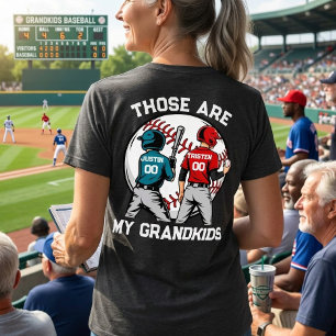 T-shirt En Tri-matière Baseball Grand-mère Garçons Enfants Personnalisé