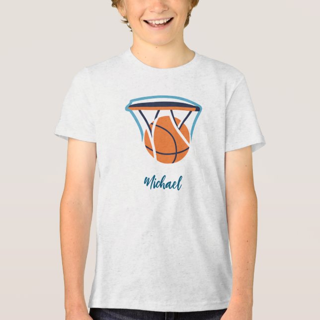 T-shirt En Tri-matière Basket-ball Votre nom personnel (Recto)