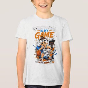 T-shirt En Tri-matière Basketball est mon jeu Design de sports cool pou