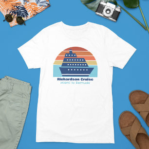 T-shirt En Tri-matière Bateau de croisière personnalisable Coucher de sol