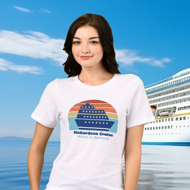 T-shirt En Tri-matière Bateau de croisière sur mesure Coucher de soleil V (Créateur téléchargé)