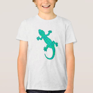 T-shirt En Tri-matière Batik tribal Gecko - turquoise / paon